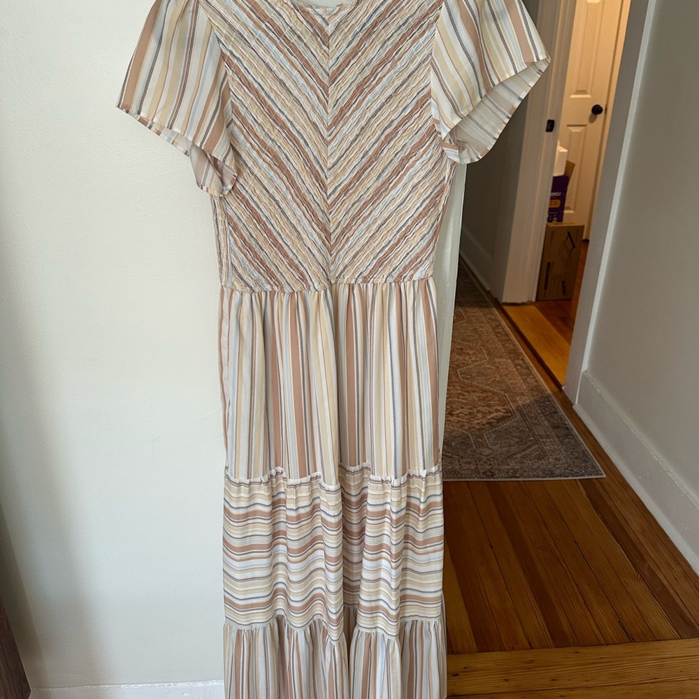 Polagram Multicolor Striped Maxi Dress
